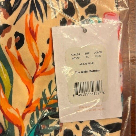 NEW Andie Swim The Bikini Bottom Limited Edition Palm Floral Tropical Print XL - Picture 5 of 7